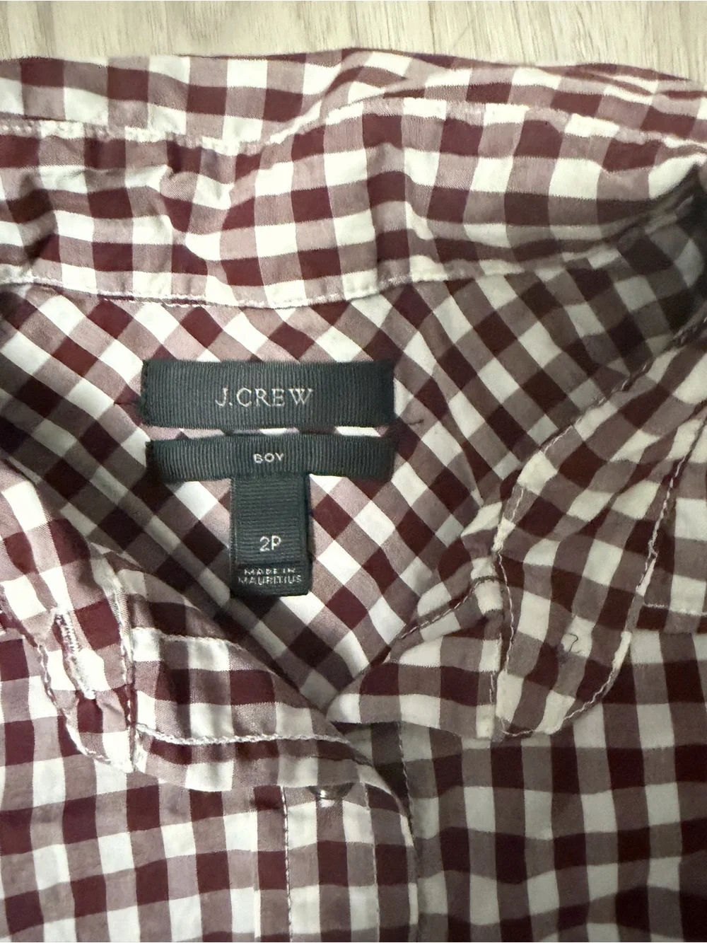 J. Crew Boy Cut Plaid Shirt
